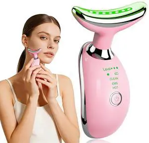 Face and Neck Massager, Facial Sculpting Tool with Smart Vibration, Red-Light and EMS Modes, Heat Gua Sha Facial Tools for Women Daily Home Use (Pink) Face and Neck Massager, Facial Sculpting Tool with Smart Vibration, Red-Light and EMS Modes, Heat Gua Sha Facial Tools for Women Daily Home Use (Pink)