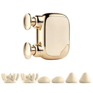 Mini Dual-Head Massage Gun with 4 Heads 3 Speed Levels, Golden Mini Dual-Head Massage Gun with 4 Heads 3 Speed Levels, Golden