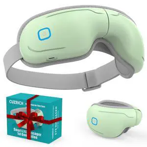 Eye Massager with Heat and Compression - Avocado Green Heated Eye Mask with Vibration, Bluetooth Music, 6 Modes, Rechargeable 1200mAh Battery for Eye Strain, Dry Eyes, Migraines Relief Eye Massager with Heat and Compression - Avocado Green Heated Eye Mask with Vibration, Bluetooth Music, 6 Modes, Rechargeable 1200mAh Battery for Eye Strain, Dry Eyes, Migraines Relief