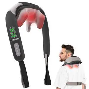 Cordless Neck and Shoulder Massager with Heat, Shiatsu Neck Back Massager Deep Tissue, 3 Massage Intensity & 2 Heating Area, Gifts for Women, Men Cordless Neck and Shoulder Massager with Heat, Shiatsu Neck Back Massager Deep Tissue, 3 Massage Intensity & 2 Heating Area, Gifts for Women, Men
