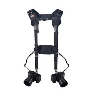 BATTER MUXIN Camera Strap Double Shoulder Camera Strap Harness Quick Release Adjustable Dual Camera Tether Strap and Safety Tether for DSLR SLR Camera BATTER MUXIN Camera Strap Double Shoulder Camera Strap Harness Quick Release Adjustable Dual Camera Tether Strap and Safety Tether for DSLR SLR Camera