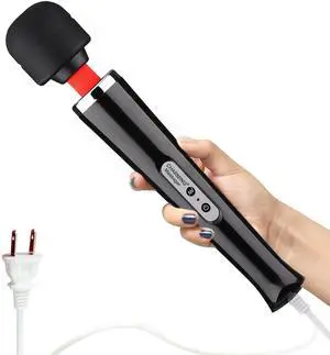 Wired Powerful Handheld Massager with Strong 10 Vibrations Back Massage, Personal Therapy Massager for Sports Recovery, Muscle Aches, Full Body Pain (Black) Wired Powerful Handheld Massager with Strong 10 Vibrations Back Massage, Personal Therapy Massager for Sports Recovery, Muscle Aches, Full Body Pain (Black)