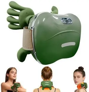 Bionic Heated Massager, Wireless Portable Shiatsu Neck and Back Massager, Electric Deep Tissue 4D Kneading Massage, Simulated Human Hand Design for Pain Relief and Muscle Relax (Green) Bionic Heated Massager, Wireless Portable Shiatsu Neck and Back Massager, Electric Deep Tissue 4D Kneading Massage, Simulated Human Hand Design for Pain Relief and Muscle Relax (Green)