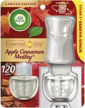 Plug in Scented Oil Starter Kit (Gadget + 2 Refills), White Sage & Mahogany, Air Freshener, Essential Oils Plug in Scented Oil Starter Kit (Gadget + 2 Refills), White Sage & Mahogany, Air Freshener, Essential Oils