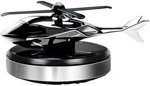 Car Air Freshener, Helicopter Solar Powered Al Alloy Diffuser, Home & Car Interior Décor | Silver Car Air Freshener, Helicopter Solar Powered Al Alloy Diffuser, Home & Car Interior Décor | Silver