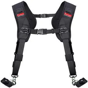 Double Shoulder Camera Strap Harness Quick Release Adjustable Dual Camera Tether Strap for DSLR SLR Camera (focus) Double Shoulder Camera Strap Harness Quick Release Adjustable Dual Camera Tether Strap for DSLR SLR Camera (focus)