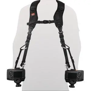 Camera Strap Double Shoulder Camera Strap Harness Quick Release Adjustable Dual Camera Tether Strap with Safety Tether and Lens Cleaning Cloth for DSLR SLR Camera Camera Strap Double Shoulder Camera Strap Harness Quick Release Adjustable Dual Camera Tether Strap with Safety Tether and Lens Cleaning Cloth for DSLR SLR Camera