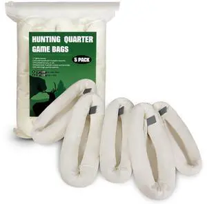 Bags Elk, 48in Hunting Meat Bags, 5-Pack Rolled Quarter Bag For Deer Bags Elk, 48in Hunting Meat Bags, 5-Pack Rolled Quarter Bag For Deer