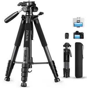 75" Camera Tripod Stand, Heavy Duty with Remote for DSLR iPad iPhone 75" Camera Tripod Stand, Heavy Duty with Remote for DSLR iPad iPhone