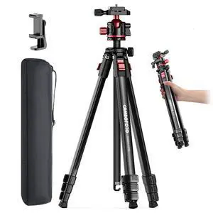 68" Travel Tripod for Camera Phone Camcorder, Ball Head, Aluminum 68" Travel Tripod for Camera Phone Camcorder, Ball Head, Aluminum