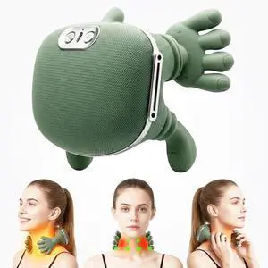 Shoulder and Neck Massager, Bionic Heated Massager, Shiatsu Neck Massager with Fingers, 4D Kneading Massage, Skin Friendly, Simulates a Real Palm Massage for Comfort, Relax Muscle, Pain Relief Shoulder and Neck Massager, Bionic Heated Massager, Shiatsu Neck Massager with Fingers, 4D Kneading Massage, Skin Friendly, Simulates a Real Palm Massage for Comfort, Relax Muscle, Pain Relief