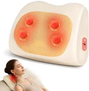 Shiatsu Back and Neck Massager with Heat,3D Electric Kneading Deep Tissue Massage Pillow for Muscle Pain Relief,Cordless Portable Massage for Neck,Shoulder,Leg,Back,Use for Home,Car,Office,Travel Shiatsu Back and Neck Massager with Heat,3D Electric Kneading Deep Tissue Massage Pillow for Muscle Pain Relief,Cordless Portable Massage for Neck,Shoulder,Leg,Back,Use for Home,Car,Office,Travel