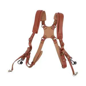 Double Camera Harness, Quick Release Adjustable Leather Camera Harness for Photographers, Can Hold Two Cameras (Brown) Double Camera Harness, Quick Release Adjustable Leather Camera Harness for Photographers, Can Hold Two Cameras (Brown)