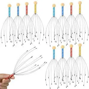 36 Pcs Scalp Massager Manual Head Massager Christmas Relaxing Gifts Handheld Steel Wire Head Scratcher with Wooden Handle for Body Home Office Spa Stress Relief Relaxation Women Men (Multicolor) 36 Pcs Scalp Massager Manual Head Massager Christmas Relaxing Gifts Handheld Steel Wire Head Scratcher with Wooden Handle for Body Home Office Spa Stress Relief Relaxation Women Men (Multicolor)