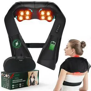 Cordless Neck Massager Shiatsu Neck and Back Massager with Heating Free Easy to Wash Cloth Cover for Shoulder Massage Cordless Neck Massager Shiatsu Neck and Back Massager with Heating Free Easy to Wash Cloth Cover for Shoulder Massage