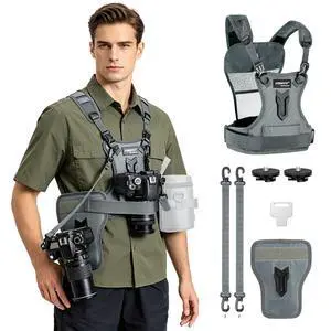Dual Camera Harness, Multi Carrying Radio Chest Vest System Dual Camera Harness, Multi Carrying Radio Chest Vest System