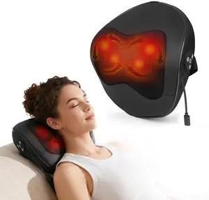FSA Eligible Shiatsu Neck and Shoulder Massager for Neck Pain Relief - Electric Neck Shoulder Massager with Heat, 3D Kneading Portable & Rechargeable, Relaxation Gifts for Mom Women Men Dad FSA Eligible Shiatsu Neck and Shoulder Massager for Neck Pain Relief - Electric Neck Shoulder Massager with Heat, 3D Kneading Portable & Rechargeable, Relaxation Gifts for Mom Women Men Dad