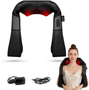Shiatsu Neck and Back Massager with Heat for Home, Car, Office Shiatsu Neck and Back Massager with Heat for Home, Car, Office
