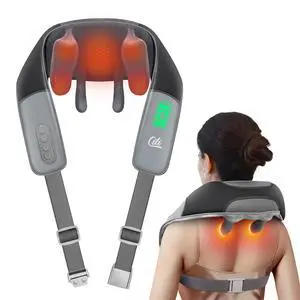 Cordless Neck Massager with Heat, 4D Shiatsu Shoulder Back Deep Tissue, Neck Back Massager Pillow, Wider Massage Head & More Heating Area Cordless Neck Massager with Heat, 4D Shiatsu Shoulder Back Deep Tissue, Neck Back Massager Pillow, Wider Massage Head & More Heating Area