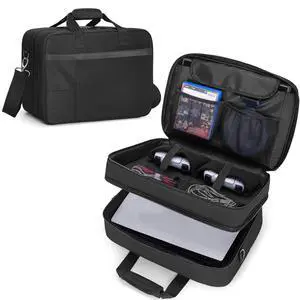 Double Layer Game Console Carrying Case Compatible with PS5/Slim/Pro Double Layer Game Console Carrying Case Compatible with PS5/Slim/Pro