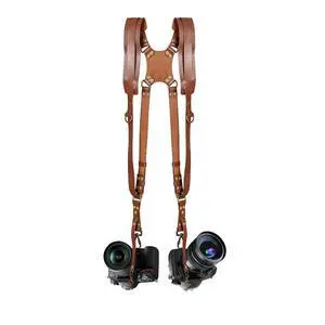 Double Camera Harness for DSLR/SLR(Brown Leather) Double Camera Harness for DSLR/SLR(Brown Leather)
