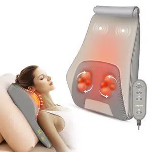 Shiatsu Back Neck Massager with Heat, Back Pain Relief Deep Tissue,Neck Massage Pillow with Kneading Vibration,Gifts for Men Women Shiatsu Back Neck Massager with Heat, Back Pain Relief Deep Tissue,Neck Massage Pillow with Kneading Vibration,Gifts for Men Women