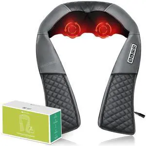 Neck Massager, 2026 Upgraded, Portable Electric Shiatsu Back Massage Device with Heat, Deep Tissue 3D Kneading Pillow for Muscle Pain Relief (No Battery) Neck Massager, 2026 Upgraded, Portable Electric Shiatsu Back Massage Device with Heat, Deep Tissue 3D Kneading Pillow for Muscle Pain Relief (No Battery)