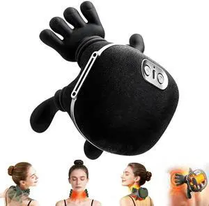 Neck Massager with Hands, Bionic Heated Shiatsu Neck & Back Massager 4D Wireless Portable Deep Tissue Electric Massage & Human Hand Simulation Heat Function for Neck Shoulder & Back Relaxation (Black) Neck Massager with Hands, Bionic Heated Shiatsu Neck & Back Massager 4D Wireless Portable Deep Tissue Electric Massage & Human Hand Simulation Heat Function for Neck Shoulder & Back Relaxation (Black)
