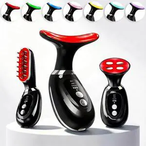 3-in-1 Facial Massager for Face Neck and Scalp-Black 3-in-1 Facial Massager for Face Neck and Scalp-Black