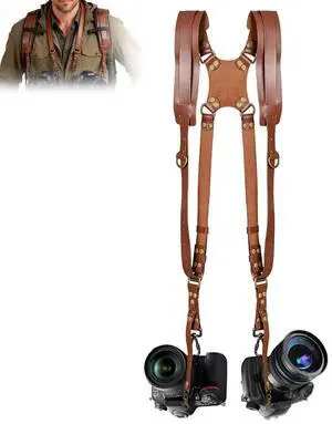 NEW 2026 Camera Harness, Camera Straps for Photographers, Leather Shoulder Strap That Can Accommodate Two Cameras,Suitable for OutdoorWeddingPhotography DSLR/SLR Camera Accessories NEW 2026 Camera Harness, Camera Straps for Photographers, Leather Shoulder Strap That Can Accommodate Two Cameras,Suitable for OutdoorWeddingPhotography DSLR/SLR Camera Accessories