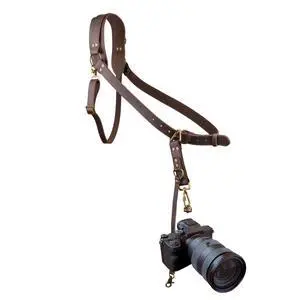 Leather Camera Harness for One Camera,Single Leather Camera Strap for Photographers,Camera Shoulder Strap Camera Harness for Photographers Quick Release Gear DSLR,BROWN Leather Camera Harness for One Camera,Single Leather Camera Strap for Photographers,Camera Shoulder Strap Camera Harness for Photographers Quick Release Gear DSLR,BROWN