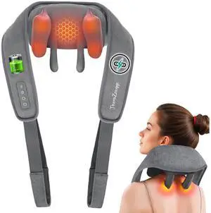 Cordless Neck Massager with Heat - FSA Eligible HSA Neck Shoulder Massager for Pain Relief Deep Tissue,6D Deep Kneading Shiatsu Back Massage, Gifts for Fathers Men Women Cordless Neck Massager with Heat - FSA Eligible HSA Neck Shoulder Massager for Pain Relief Deep Tissue,6D Deep Kneading Shiatsu Back Massage, Gifts for Fathers Men Women