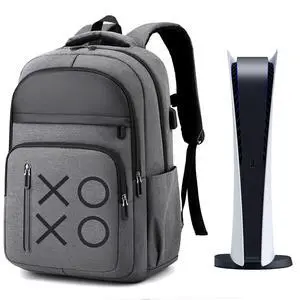 Game Cosole Backpack Travel Bag Travel Carrying Case for PS5/PS4 Console and Accessories (Grey) Game Cosole Backpack Travel Bag Travel Carrying Case for PS5/PS4 Console and Accessories (Grey)
