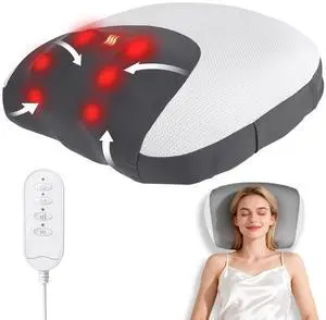 Upgraded 3-in-1 Cordless Neck Massager Pillow with Heat, Rolling Shiatsu Upgraded 3-in-1 Cordless Neck Massager Pillow with Heat, Rolling Shiatsu