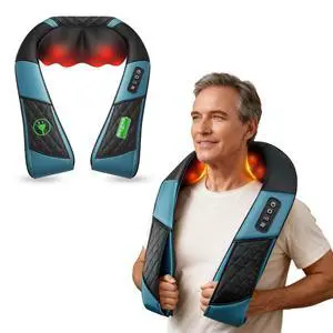 Cordless Neck Massager with Heat, Deep Tissue Shiatsu Massage Pillow for Shoulder Back Pain Relief, 3D Kneading Portable Rechargeable Wireless Body Massager, Fathers Day Gift Cordless Neck Massager with Heat, Deep Tissue Shiatsu Massage Pillow for Shoulder Back Pain Relief, 3D Kneading Portable Rechargeable Wireless Body Massager, Fathers Day Gift