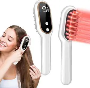Laser Hair Growth Comb, 650nm Red Light Therapy, White Laser Hair Growth Comb, 650nm Red Light Therapy, White