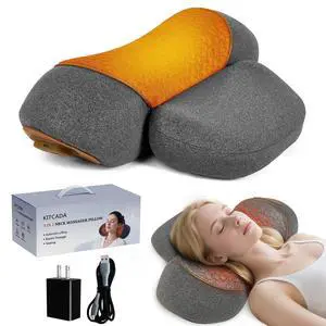 Neck Massager Pillow - 3-in-1 Neck Pillow with Battery, Travel Neck Massager Pillow for Shoulder Pain Relief, Deep Tissue Pain Relief with Heat and Stretching, Neck Hump Corrector for Women Neck Massager Pillow - 3-in-1 Neck Pillow with Battery, Travel Neck Massager Pillow for Shoulder Pain Relief, Deep Tissue Pain Relief with Heat and Stretching, Neck Hump Corrector for Women
