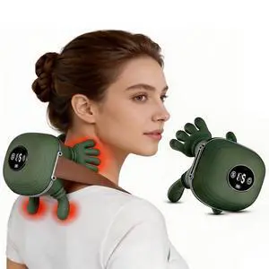 Neck Massager with Heat, Bionic Shiatsu Neck and Shoulder Massager with 4D Kneading Fingers, LCD Display & Adjustable Intensity, Heated Neck Massage Device Simulates Real Palm to Relax Muscle Tension Neck Massager with Heat, Bionic Shiatsu Neck and Shoulder Massager with 4D Kneading Fingers, LCD Display & Adjustable Intensity, Heated Neck Massage Device Simulates Real Palm to Relax Muscle Tension