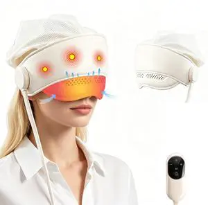 Electric Head Massager for HeadachesElectric Rechargeable Head and Eye Massage Tool with 3 Heat Levels6-Zone Kneading Temple Massager, Migraine Relief Massager for Forehead,4 Massage Modes (White) Electric Head Massager for HeadachesElectric Rechargeable Head and Eye Massage Tool with 3 Heat Levels6-Zone Kneading Temple Massager, Migraine Relief Massager for Forehead,4 Massage Modes (White)
