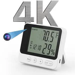 Hidden WIFI Wireless Security MINI Camera, 4K Nanny Cam Clock 2.4G& 5G Hidden WIFI Wireless Security MINI Camera, 4K Nanny Cam Clock 2.4G& 5G
