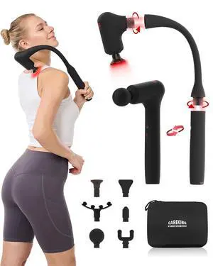 2-in-1 Detachable Massage Gun with Heat, Muscle Massager with Long Handle 2-in-1 Detachable Massage Gun with Heat, Muscle Massager with Long Handle