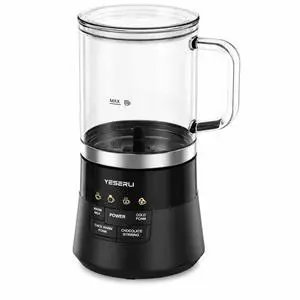 4-in-1 Electric Milk Frother and Steamer, Automatic Hot and Cold Foam Maker with Detachable Glass Pitcher, 250ml Frothing/400ml Warming, Milk Warmer and Hot Chocolate Stirrer, Black 4-in-1 Electric Milk Frother and Steamer, Automatic Hot and Cold Foam Maker with Detachable Glass Pitcher, 250ml Frothing/400ml Warming, Milk Warmer and Hot Chocolate Stirrer, Black