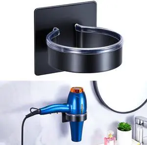 Hair Dryer Holder Wall Mount, Blow Dryer Holder Wall, Adhesive Hair Dryer Hanger, Blow Dryer Organizer, Hair Tools Organizer for Bathroom Salon Barber Shop Hotel (Black) Hair Dryer Holder Wall Mount, Blow Dryer Holder Wall, Adhesive Hair Dryer Hanger, Blow Dryer Organizer, Hair Tools Organizer for Bathroom Salon Barber Shop Hotel (Black)