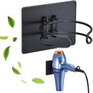 Hair Dryer Holder Wall Mounted, Hairdryer Holder for Bathroom, Blow Dryer Holder, Hair Tool Organizer for Hair Dryer Hanger Storage, Adhesive Blow Dryer Organizer (Black) Hair Dryer Holder Wall Mounted, Hairdryer Holder for Bathroom, Blow Dryer Holder, Hair Tool Organizer for Hair Dryer Hanger Storage, Adhesive Blow Dryer Organizer (Black)