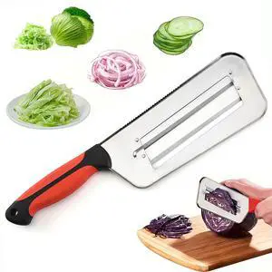 2026 New Stainless Steel Dual Blade Julienne Cutter, Multifunctional Vegetable Cutter, for Sauerkraut Coleslaw Mandoline Slicer With Silicone Finger Grips Peeler 2026 New Stainless Steel Dual Blade Julienne Cutter, Multifunctional Vegetable Cutter, for Sauerkraut Coleslaw Mandoline Slicer With Silicone Finger Grips Peeler