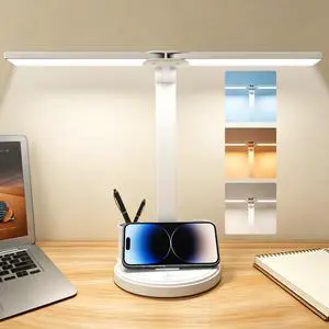 LED Desk Lamp for Home Office Bedroom, Battery Operated Dimmable Table Lamp with Pen Holder, 3 Color Modes, Small, Dimmable, Rechargeable, Phone Mount, Touch Control LED Desk Lamp for Home Office Bedroom, Battery Operated Dimmable Table Lamp with Pen Holder, 3 Color Modes, Small, Dimmable, Rechargeable, Phone Mount, Touch Control