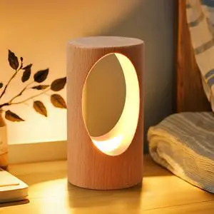 LED Wooden Desk Lamp, Dimmable Bedside Night Light for Bedroom, Creative Home Décor Table Lamp, Warm Ambient Lighting, Unique Housewarming Gift LED Wooden Desk Lamp, Dimmable Bedside Night Light for Bedroom, Creative Home Décor Table Lamp, Warm Ambient Lighting, Unique Housewarming Gift