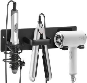 Hair Tool Organizer Wall Mount, Aluminum Hair Dryer Holder and Curling Iron Rack with Hooks, Space Saving Bathroom Hair Styling Tool Storage for Blow Dryer, Flat Iron, Curling Tools (Hook) Hair Tool Organizer Wall Mount, Aluminum Hair Dryer Holder and Curling Iron Rack with Hooks, Space Saving Bathroom Hair Styling Tool Storage for Blow Dryer, Flat Iron, Curling Tools (Hook)