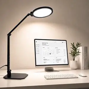 LED Desk Lamp for Home Office, LED Desk Light for Video Calls, Adjustable 3000K-6500K Office Lamp with Remote Control, Timer, Memory, CRI95+, Dimmable Desktop Lamp LED Desk Lamp for Home Office, LED Desk Light for Video Calls, Adjustable 3000K-6500K Office Lamp with Remote Control, Timer, Memory, CRI95+, Dimmable Desktop Lamp