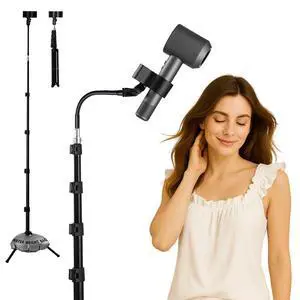 Hair Dryer Stand - 360° Rotating Universal Holder, 20-65 Inch Adjustable, Hands Free for Pain Relief & Multi-Tasking Hair Dryer Stand - 360° Rotating Universal Holder, 20-65 Inch Adjustable, Hands Free for Pain Relief & Multi-Tasking